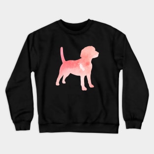 Pink Beagle Dog Art Silhouette Crewneck Sweatshirt